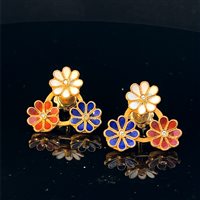 Orecchini Cianfrone Gioielli Donna in Oro Diamante 0.06 Ct OROR-70-198 - OROR-70-198